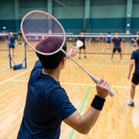 Raquette de badminton haut de gamme à haute tension avec manche en carbone absorbant les chocs, fabriquée en matériau composite de nano-carbone avancé