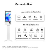 Système de paiement, kiosque en libre-service, terminal de point de vente à écran tactile de 27 pouces avec NFC et imprimante thermique pour supermarché, prix de gros