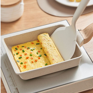Hộ gia đình trứng Omelette Fry Pan không dính cấp thực phẩm nhôm Nhật Bản Vuông nấu ăn Frying Pan - Product Image 1
