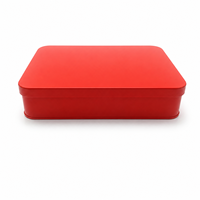 Boîte métallique à charnière personnalisée pour cadeaux, artisanat, biscuits, autocollants, cosmétiques, rangement, emballage rectangulaire en étain, vente en gros, OEM