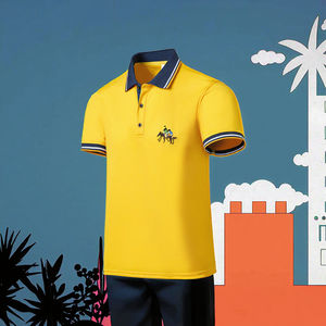 High Quality <b>Men's</b> Vintage Golf for <b>Polo</b> <b>Shirts</b> Short Sleeve Printed Embroidered Collar Anti-Wrinkle Low-Price Wholesale - Product Image 2