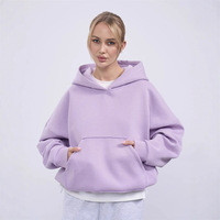Sweat-shirt court à capuche pour femme avec cordon de serrage à la taille, couleur unie, manches longues, poche kangourou, idéal pour l'automne