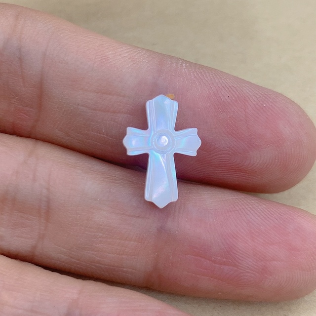 Wholesale Custom Natural MOP Pearl Shell Cross Beads for Jewelry Making Necklace Bracelet DIY Accessories