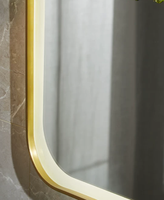 Miroir de salle de bain mural intelligent à LED avec cadre en acier inoxydable de fabrication industrielle