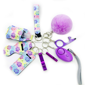 Multifunctioneel Veiligheidstool Handfree No Touch Sleutelhanger Geluid Alarm Deuropener Zelfverdediging Sleutelhanger Voor Dames Girls-10pcs Set - Product Image 2