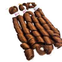 Extensions de cheveux synthétiques bouclés à la française de 22 pouces, ondulés et volumineux, pour tresses et crochets