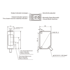 AkuSense PTZ-D70N 100mm Long Sensing Diffuse Reflection Photoelectric <b>Sensor</b> IP67 0.5ms Response Time - Product Image 6