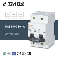 Disjoncteur miniature DAB6-125 1P/2P/3P/4P pour la protection contre les surcharges et les courts-circuits