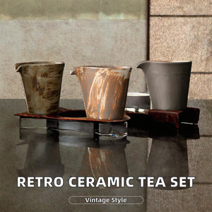 Accessoires de service à thé en grès écologique de style <span class=keywords><strong>japonais</strong></span> rétro : Petite carafe en céramique résistante à la chaleur <span class=keywords><strong>Gong</strong></span> Dao Bei - Product Image 2