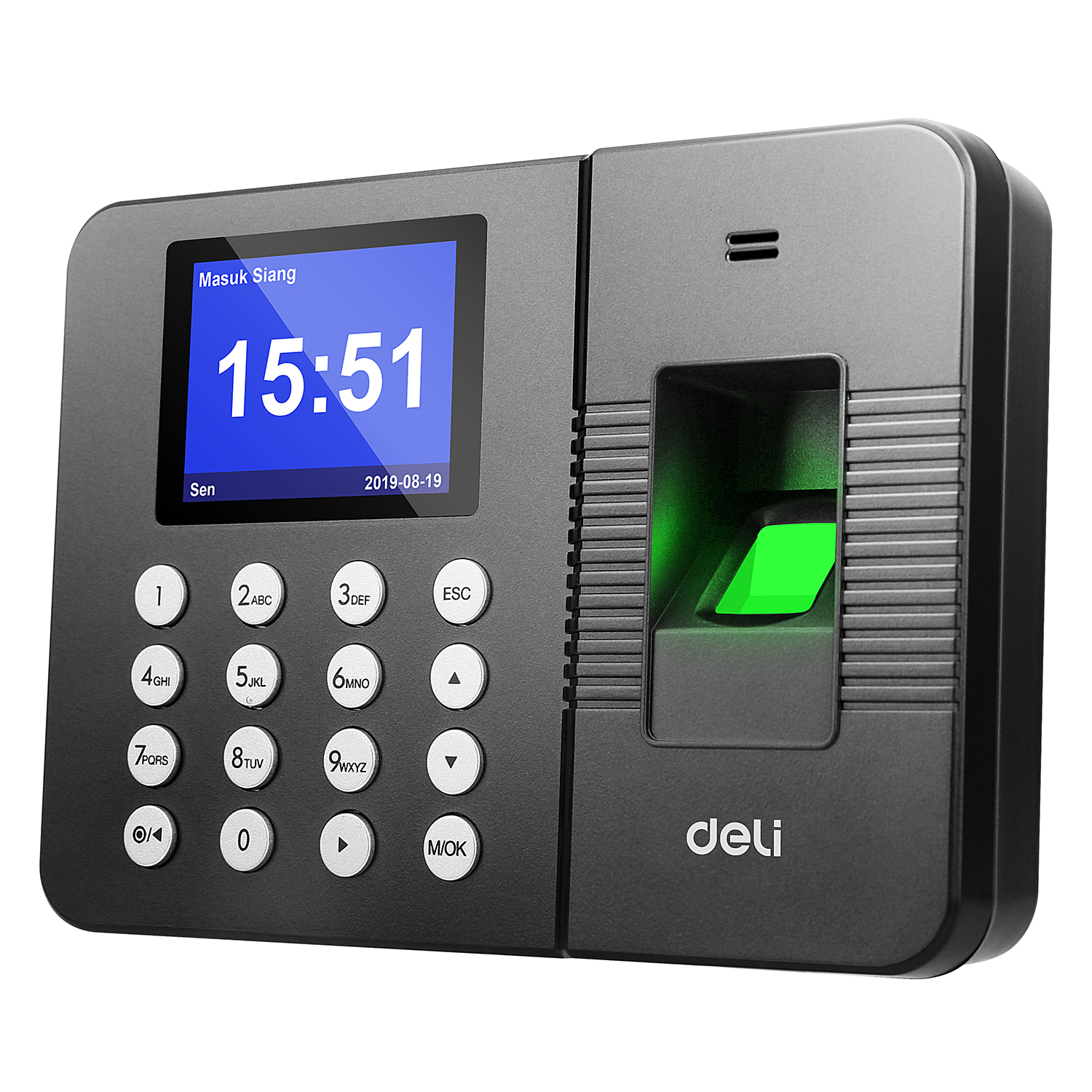 Deli E3960 Attendance Machine Fingerprint Punching Time Attendance Machine Employee Commuting Integrated Fingerprint Recognition