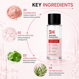 Loción Secante Nocturna 3H para el Cuidado de Granos y Imperfecciones 20ml con 25% de Calamina, Ácido Salicílico y Aceite de Árbol de Té, Solución Vegana para Manchas - Product Image 6