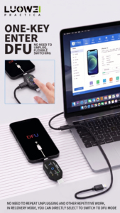 LW-DFU Dual-Head Ein-Tasten-DFU Ein-Klick-Neustart Wiederherstellungs-Bootloader-Modus für iPhone Android Reparatur Ohne Motherboard-Demontage - Product Image 3