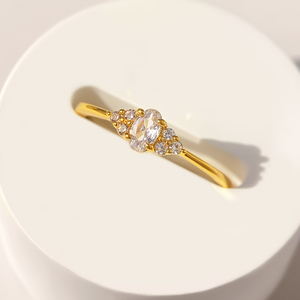 Bague tendance personnalisée plaquée or 18 carats avec zircone cubique 3A pour femmes - Product Image 5