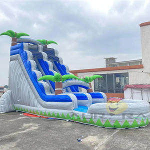 Pared de escalada combinada de tobogán inflable gigante para Parque Acuático de 40 pies de alto para uso comercial para centros y <span class=keywords><strong>parques</strong></span> <span class=keywords><strong>recreativos</strong></span> de piscinas - Product Image 2
