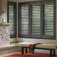 Volets de plantation en PVC de haute qualité fabriqués sur mesure directement de Chine Volet de fenêtre en bois intérieur