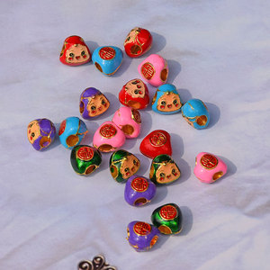 Alloy Cartoon Zongzi Beads 3D Mini Pendant Colorful Loose Beads For <b>Bracelet</b> Accessory Spring 2024 Jinhua Origin - Product Image 1
