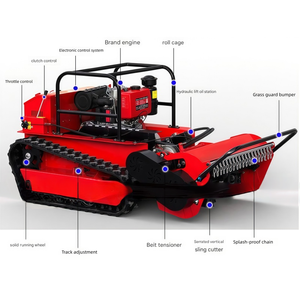 Cortadora de Césped a Gasolina de 22 HP de Alta Calidad 2025 <span class=keywords><strong>con</strong></span> Control Remoto y Cuchilla de 1000 mm para Mantenimiento de Granjas Solares - Product Image 4