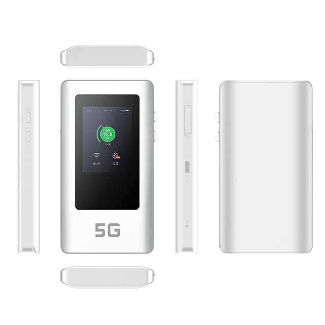 Customized Esim Portable Wifi6 5G MIFI Router Support 16 Devices for Tourism Wi-Fi Rental Market with 4400mAh Power Bank Battery