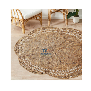 Alfombras de algas marinas de alta calidad y alfombra redonda para revestimiento de suelo de sala de estar alfombra hecha por Vietnam - Product Image 1