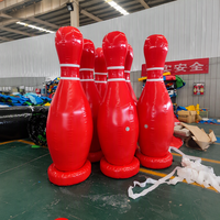 Pins de bowling gonflables géants, ensemble de bowling gonflable pour le team building, les parcs d'attractions en plein air, les divertissements sur la neige