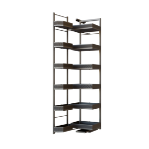 FANKE SÉRIE TOUT ALUMINIUM Design Moderne Écologique Multifonctionnel Unité de Rangement Haute à 4 Étagères avec Panier Coulissant pour Cuisine - Product Image 4