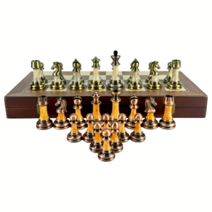 تصميم جديد لعام 2026: مجموعة شطرنج خشبية فاخرة قابلة للطي مقاس 17 بوصة، صديقة للبيئة ومتينة ومصنوعة يدويًا من خشب الجوز/الأبيض - Product Image 3