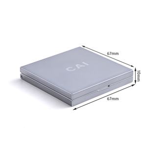 Fashion Square Dual Fold <b>Mirror</b> Silkscreen Printing Iron Silver <b>Plastic</b> <b>Mirror</b> - Product Image 3