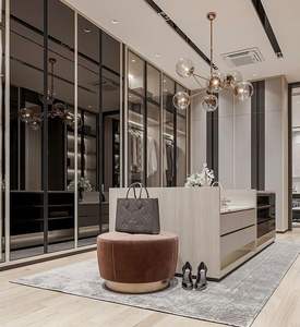 Cbmart יוקרה להרכיב ארון בד עץ עם מראה 6 דלת חדר שינה ריהוט mdf מארגן מגירת ארון לבן - Product Image 5