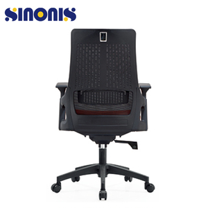 Chaise de bureau Sinonis noire ergonomique en maille confortable pour le travail - Product Image 5