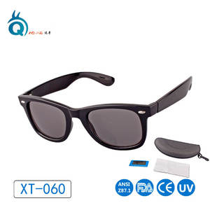 Lunettes de soleil unisexes à monture noire et verres gris, protection UV de type 3, pour la conduite en plein air, le cyclisme, XT-060 - Product Image 2