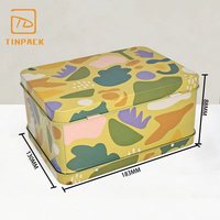 Boîte en métal de style valise imprimée sur mesure et colorée avec poignée, boîte en métal de qualité alimentaire pour biscuits, chocolat, bonbons et cadeaux