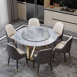 Può personalizzare la cucina e sala da pranzo tavoli e sedie rotazione automatica sala da pranzo set set tavolo piatto sinterizzato - Product Image 5