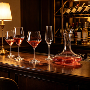 Calice da <span class=keywords><strong>Vino</strong></span> in Cristallo da 590ml, Soffiato a Mano, Design Classico per Banchetti e Uso Quotidiano, Bicchiere da <span class=keywords><strong>Vino</strong></span> Rosso con Bordo Ultra Elegante - Product Image 3