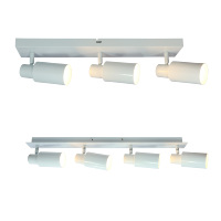 Spot LED de plafond moderne FOSHAN blanc/noir E14, montage sur rail, angle de faisceau 360 degrés, IP20, pour galerie, armoire, couloir
