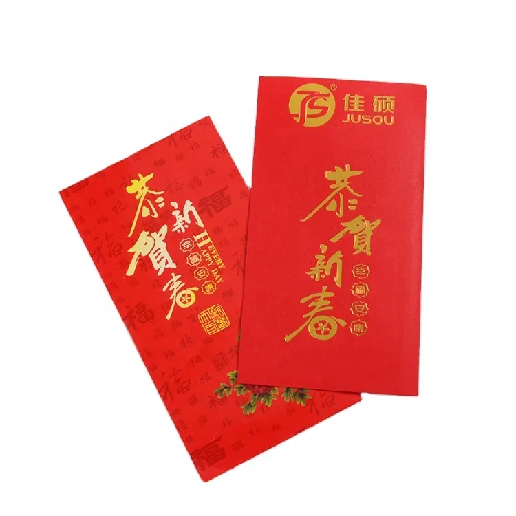 Novo estilo personalizado ang pao ouro estampagem dinheiro envelope pacote vermelho para embalagem de dinheiro