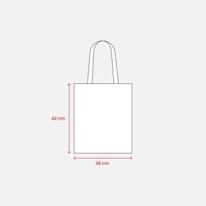 Bolsas de Mano de Algodón, Bolsa de Compras Promocional, 38x42 cm, Impresión Digital, Estilo Casual, Colores Mezclados, Forma Cuadrada, Cosida - Product Image 1