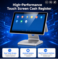 Sistema POS Todo en Uno de 15.6 Pulgadas con Pantalla Dual, Caja Registradora con Windows 10 y Pantalla Táctil Capacitiva