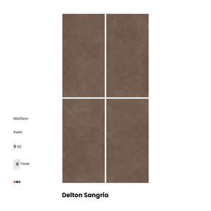 Carreaux de porcelaine aspect pierre couleur unie 60x120cm, finition mate rustique, épaisseur 9mm, surface solide - Product Image 1