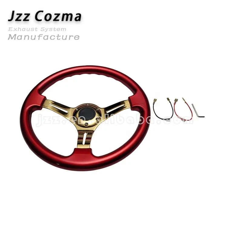 Jzz cozma abs volante galvanizado dourado para corrida