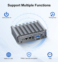 Mini PC Industrial IWILL N342F, Intel Core Quad Core, RAM DDR4, Almacenamiento SSD, Doble RS232, 8xUSB, 1xVGA, 1xDC