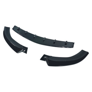 ลิ้นกันชนหน้า Mercedes-Benz E-Class W213 แบบ 3 ชิ้น วัสดุ ABS สีดำเงาแบบ Water Transfer - Product Image 3