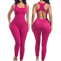 Combinaison de sport pour femme, haute élasticité, dos en Y, sans couture, amincissante, séchage rapide, avec coussinets amovibles