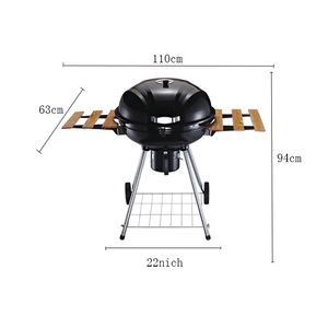 Griglia per Barbecue Vietnamita all'Ingrosso, <span class=keywords><strong>in</strong></span> Acciaio Nero con Ruote <span class=keywords><strong>in</strong></span> <span class=keywords><strong>Plastica</strong></span> - Product Image 4