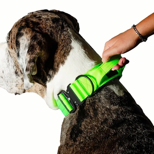 Venta al por mayor <span class=keywords><strong>Collar</strong></span> de perro mascota con asa <span class=keywords><strong>Collar</strong></span> de pastor alemán acolchado suave para perros medianos y grandes <span class=keywords><strong>Collar</strong></span> de perro táctico resistente - Product Image 2