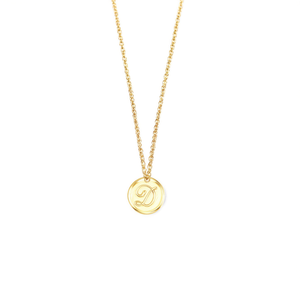 Collana con ciondolo a forma di lettera D ZL, tono oro, acciaio inossidabile, gioielli minimalisti da donna - Product Image 2