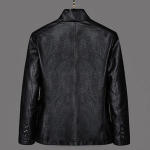 <span class=keywords><strong>Giacca</strong></span> da <span class=keywords><strong>uomo</strong></span> in <span class=keywords><strong>pelle</strong></span> sintetica Casual con bottone singolo <span class=keywords><strong>giacca</strong></span> adatta a giacche con risvolto per <span class=keywords><strong>uomo</strong></span> elegante <span class=keywords><strong>giacca</strong></span> in finta <span class=keywords><strong>pelle</strong></span> - Product Image 4