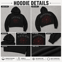 Sudadera con capucha negra extragrande de 450GSM, de marca privada, estilo gótico web, térmica, de punto, con cremallera, para ciclismo y gimnasio, con lavado ácido, de alpaca, para sublimación