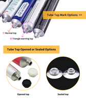 Tubes cosmétiques en aluminium vides personnalisés WBG, emballage métallique écologique et recyclable pour crème pour les mains avec boîte d'emballage extérieure
