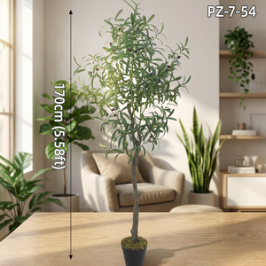 <span class=keywords><strong>Olivo</strong></span> Artificial Realista Personalizable de Gran Tamaño con Maceta y Frutos Negros, Planta Artificial para Decoración de Interiores 5ft 6ft 8ft 9ft - Product Image 2