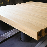 Vigas de Madera Decorativas Ligeras Personalizadas, Vigas de Techo Huecas en Forma de U con Acabado Shou Sugi Ban para Proyectos Residenciales